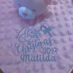 Personalised My First Christmas Embroidered Teddy Bear Comforter