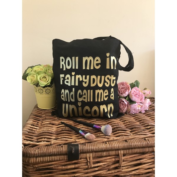 Unicorn Tote Bag - Gold Print