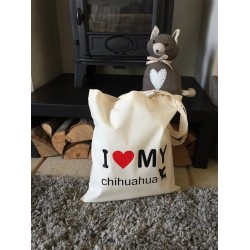 I Love My Chihuahua Tote Bag